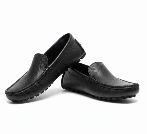 NWOB BELVEDERE STUDIO Esteban Brazilan Made Black Leather Loafers Size 12M main image 10